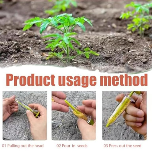 6PC Mini Seed Spreader Set,Mini Planter Tool,Seed Dispenser Manual Seedlings Dibber and Widger,Seed Sower 2