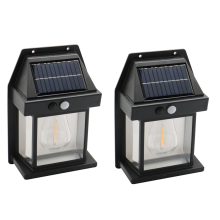 Solar Lights Outdoor, Dusk to Dawn Wall Sconce Motion Sensor, 3 Lighting Modes Waterproof Security A