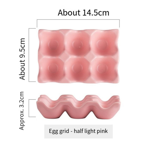 Kitchen Supplies Egg Tray Rack Household Ceramic Tableware Pink 1