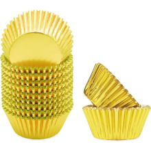 Mini 500 pirottini per cupcake in lamina argentata per pirottini da forno spessi e robusti, resistenti all'olio, carta per muffin B