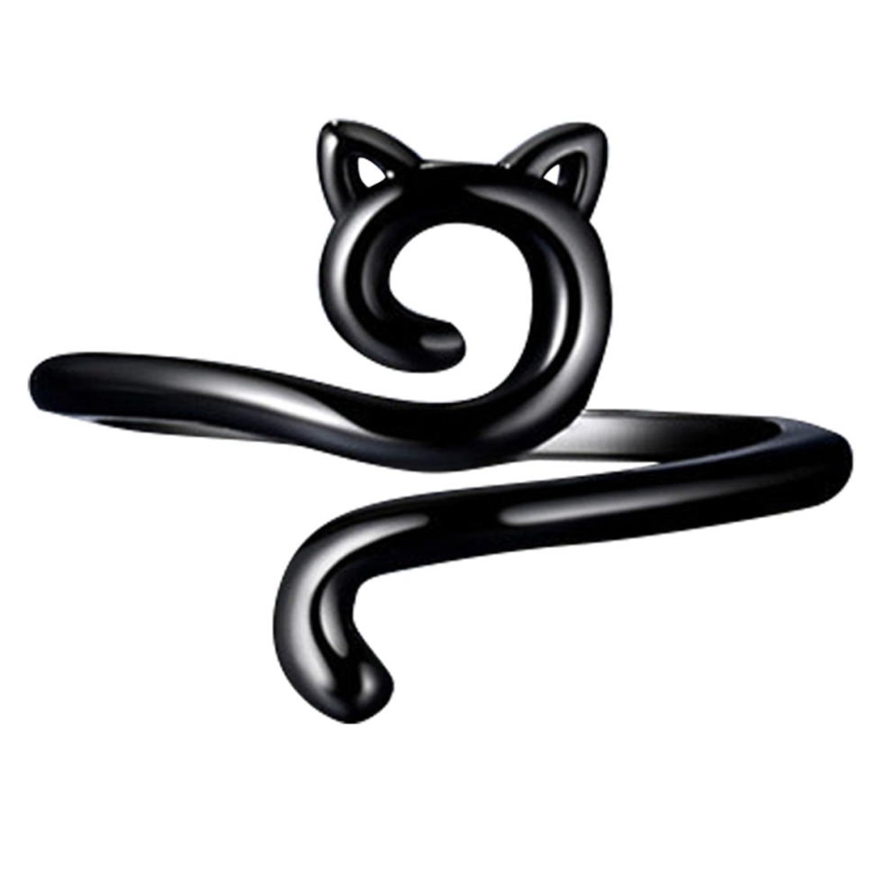 30PCS HäKelring FüR Fingergarn Einstellbare Strickschlaufe Katzenohren Offener MetallfüHrungshalter-image