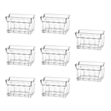 Lot de 8 sachets de sucre en acrylique, contenants de rangement, présentoirs, bols à mouchoirs