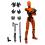 Figurine robot articulée imprimée en 3D, orange, pour animation image par image 1