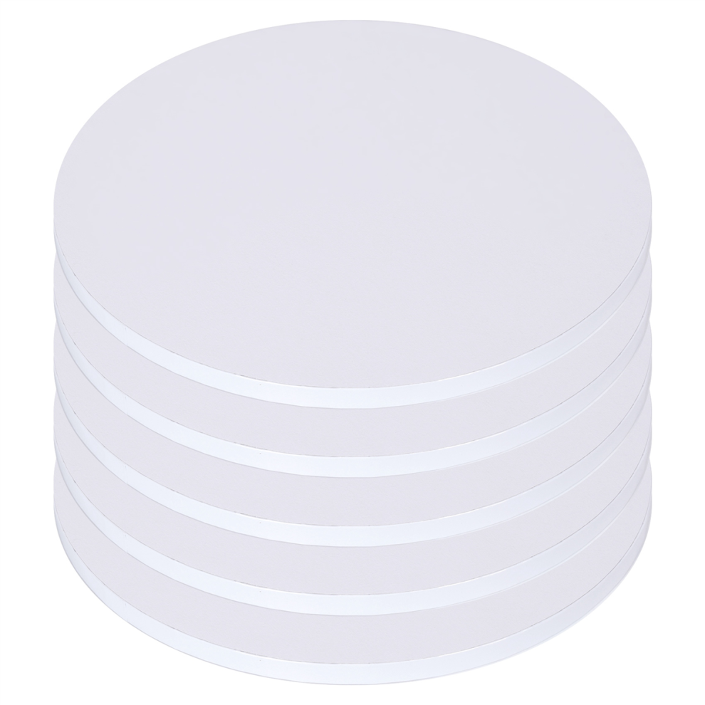 Exogio Cake Boards,12 Inch Drum Boards 12 Round - Bend Resistant Multi-Layered Base For Displays 5Pcs