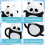 Tazza con beccuccio per bambini, tazza panda in silicone antispruzzo per bambini 3