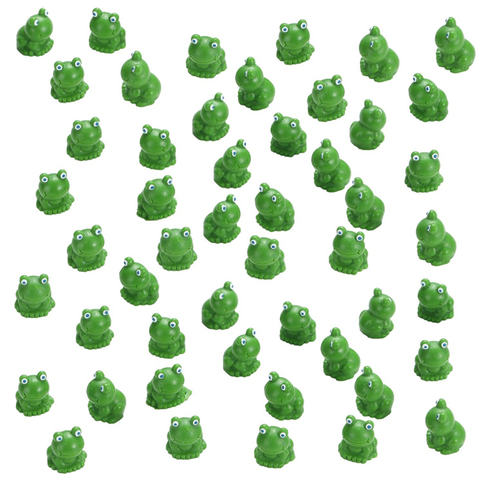 50 Pcs Mini Frosch Garten Decor GrüN Figuren Miniatur Hause Tiny Kunststoff FröSche Fee-image