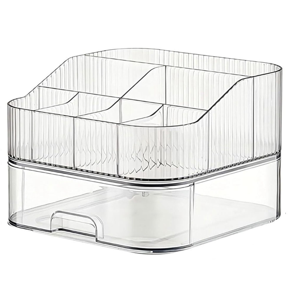 Makeup Organizer With Stackable Drawer Countertop Vanity Cosmetics Organizers For Skincare Perfumes Lotions Lipsticks A Exogio