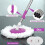360° Floor Magic Spin Mop Bucket Set (Purple) 7