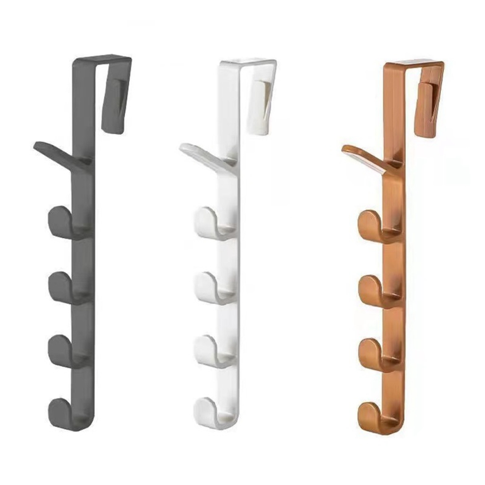 24PCS Multifunktionale FüNfsegmenthaken Tragbarer Mantelhut TüR Freies Stanzen Nahtlose KleiderstäNder Organisation-image