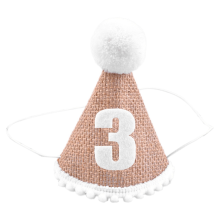 Cappello per festa di compleanno per bambini, 3 anni, fascia per doccia, decorazione A
