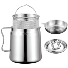 Stainless Steel Oil Filter Pot, 304 Large Capacity Versatile Vessel, Tank 2L