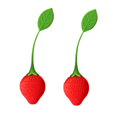 Colino per foglie di tè sfuse, infusore in silicone, strumento per teiera, porta bustine di tè, filtro per spezie, fragola
