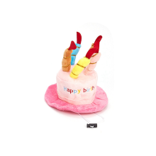 Cute Pets Dog Cats Birthday Caps Adjustable Colorful Candles Hat Puppy Cosplay Costume Headwear Pink
