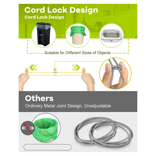 Adjustable Elastic Rope Garbage Bin Multifunctional Beach Chair Strap Band Bag 2