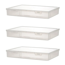 Lot de 3 organiseurs de bureau format A4 transparents pour puzzles d'enfants, taille L
