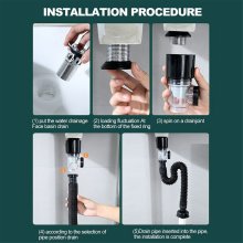Kit di scarico per lavandino del bagno con tubo flessibile espandibile P-Trap antiodore