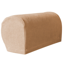 2PCS Soft Stretch Plush Armrest Covers, Covers for Chairs/Sofas, Couch Arm Covers,Khaki