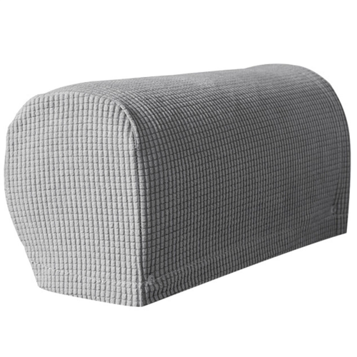2PCS Soft Stretch Plush Armrest Covers, Covers for Chairs/Sofas, Couch Arm Covers,Light Gray