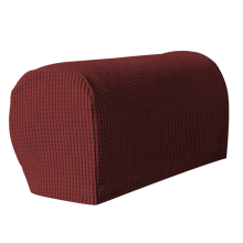 2PCS Soft Stretch Plush Armrest Covers, Covers for Chairs/Sofas, Couch Arm Covers,Wine Red