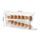 Rolling Egg Dispenser Storage Box Double Layer Roller Organizer Bin with Lid for Restaurant 4
