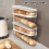 Rolling Egg Dispenser Storage Box Double Layer Roller Organizer Bin with Lid for Restaurant 6