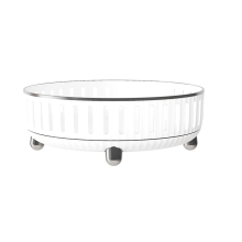 360-Grad-Drehbarer Make-up-Organizer für die Kommode, Kosmetikaufbewahrung mit Fächern für Parfüms, Weiß, A