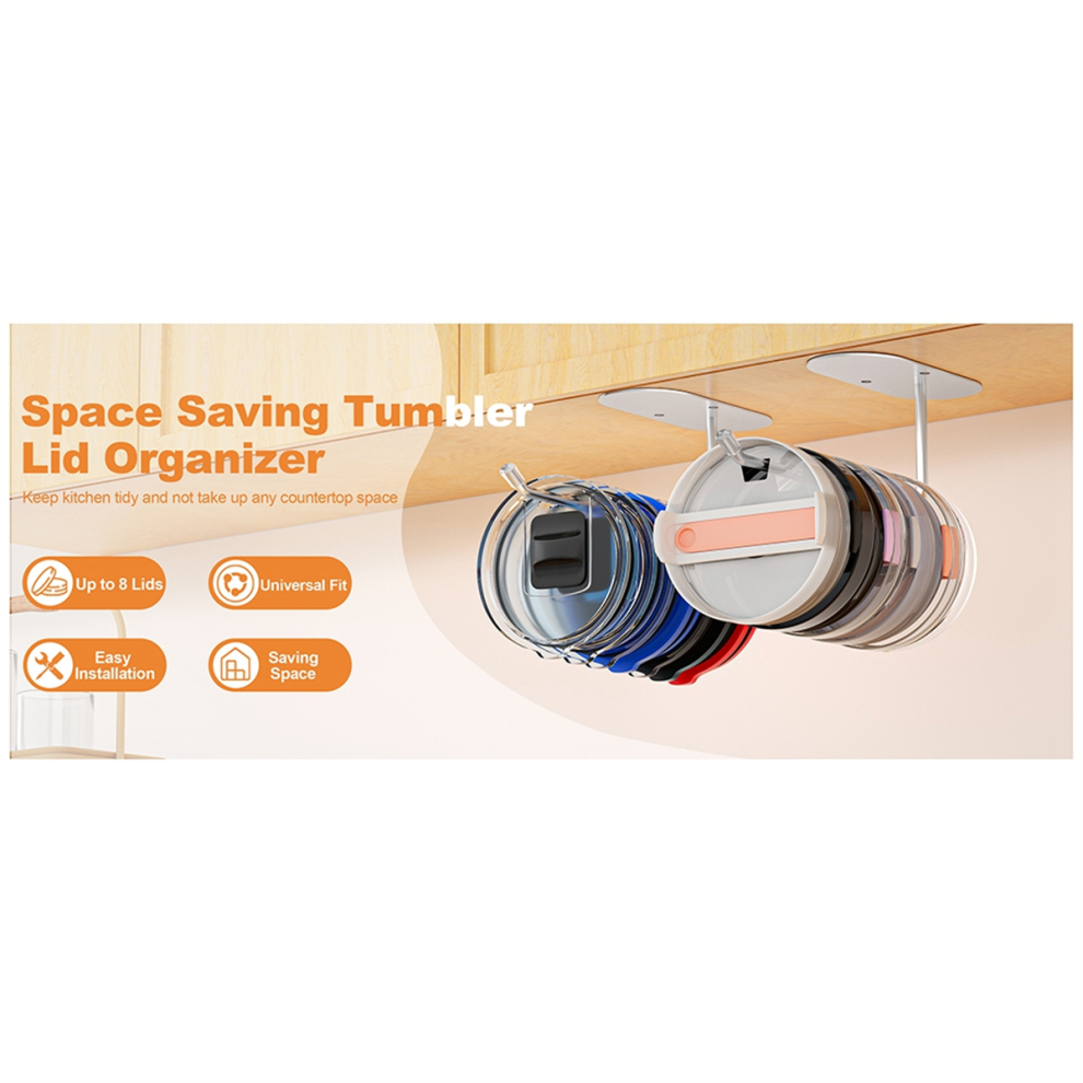 Tumbler Lid Organizer, Space Saving Hook For Tumbler/ Exogio