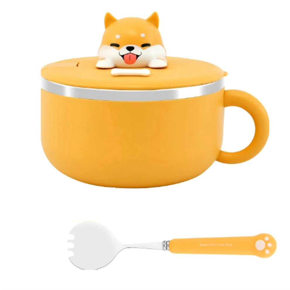 Ramen Bowl Stainless Steel Noodle Noodles Portable Fruit Salad Cooker Kitchen Tableware Exogio