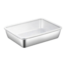 Edelstahl Kühlschrank Crisper Lebensmittel Lagerung Box mit Kunststoff Deckel Bereiten Meeresfrüchte Obst Gemüse Picknick L