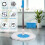 360° Floor Magic Spin Mop Bucket Set (Blue) 7