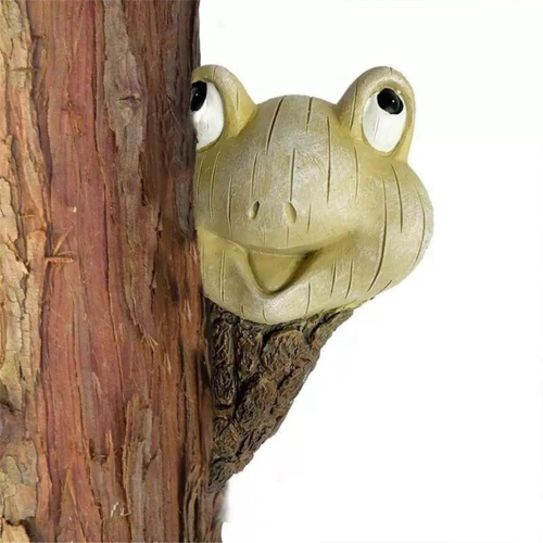 Hugger Tree Frog Quiet Frog Tree Peeker Garden Sculptures Outdoor Face Hugger Statue ...