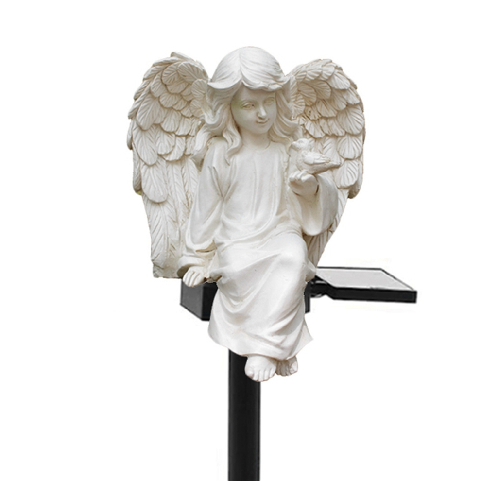 Exogio Angel Solar Stake Garden Decor Outdoor Waterproof Landscape Lamp Home Lawn Decoration Light