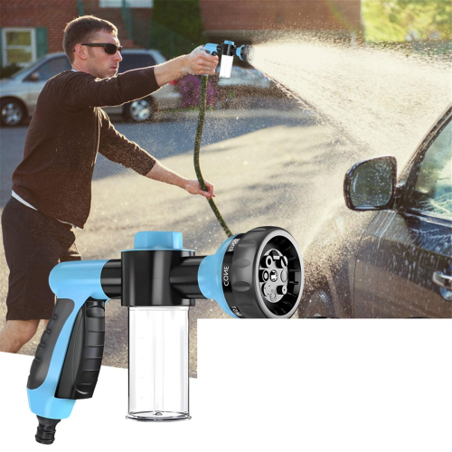 Multifunzione 8 in 1 Jet Pistola a spruzzo dell'erogatore del sapone BECCO ad alta pressione del lavaggio di automobile per pulizia in giardino innaffiatoio giallo