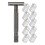 Replaceable Reusable Safety Razors with Stainless Steel Double-Sided Blade,B 1