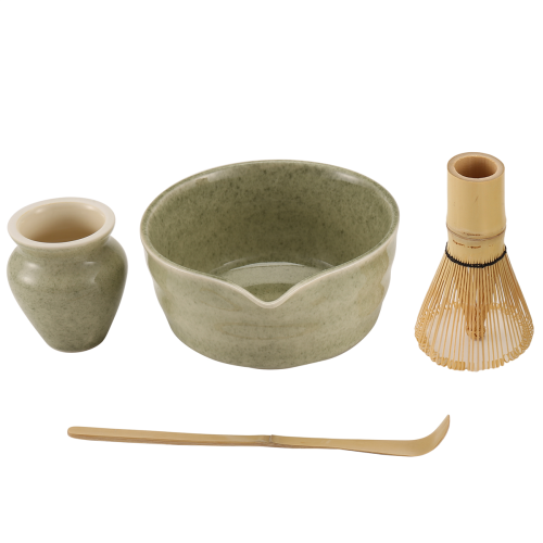 Set Matcha, set da tè giapponese con ciotola con beccuccio, supporto, bambù e cucchiaio 2