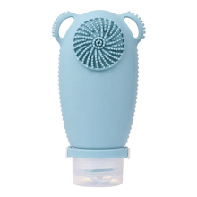 Silikon Reise Nachfüllbare Flasche Reinigungsbürste Tragbare Shampoo Flaschen Lotion Kosmetik Container E