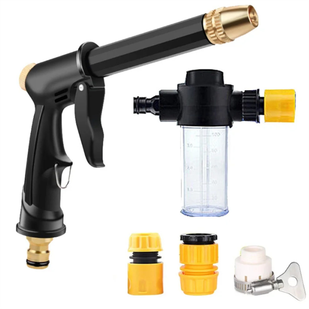 Portable High Pressure Cleaning Watering Hose Nozzle Foam Thread Quick Connector Exogio