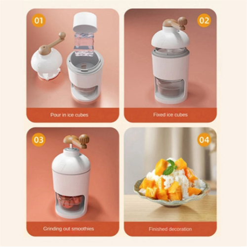 Shaved Ice Machine Crusher Hand Operated Maker Household Portable Small Kitchen Tool 1