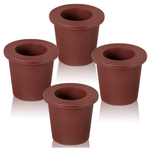 4 pezzi di tappi ad anello per foro ombrellone da tavolo da patio, stabilizzatore per manicotto piscina in silicone, inserto per ombrellone marrone