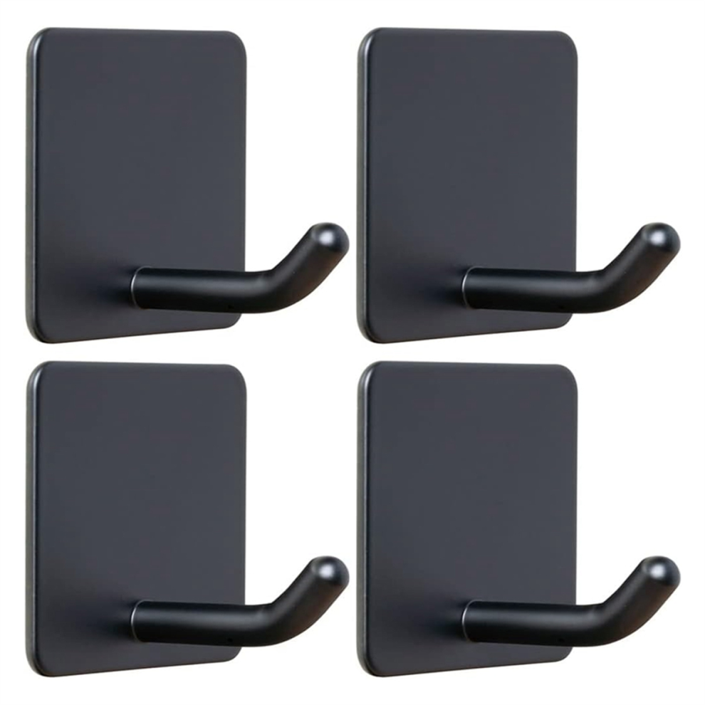 4 Pack Sticky Towel Hooks Heavy Duty No Drilling Wall Shower for Indoor Bathroom Kitchen Door-image-OPC-PJSCYS8-NEW