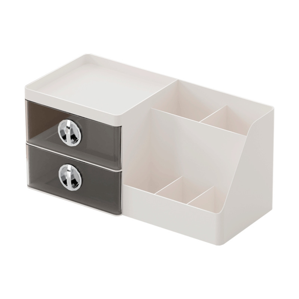 Makeup Organizer With Clear Drawers, Plastic Skincare Organizers For Vanity, Large Capacity Countertop Exogio