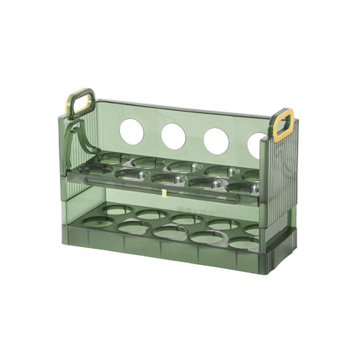 20 Grids Egg Storage Box Case Holder Large Capacity Tray Organizer with Handle Container for Refrigerator