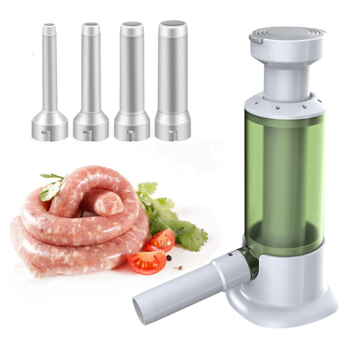 Manuelles Wurstfüller-Set mit 4 Füllrohren - Fleischart für selbstgemachte Würstchen 1