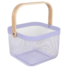 Panier en maille métallique, paniers de cuisine suspendus multifonctionnels, panier à fruits avec poignée pour pique-nique dans la salle de bain