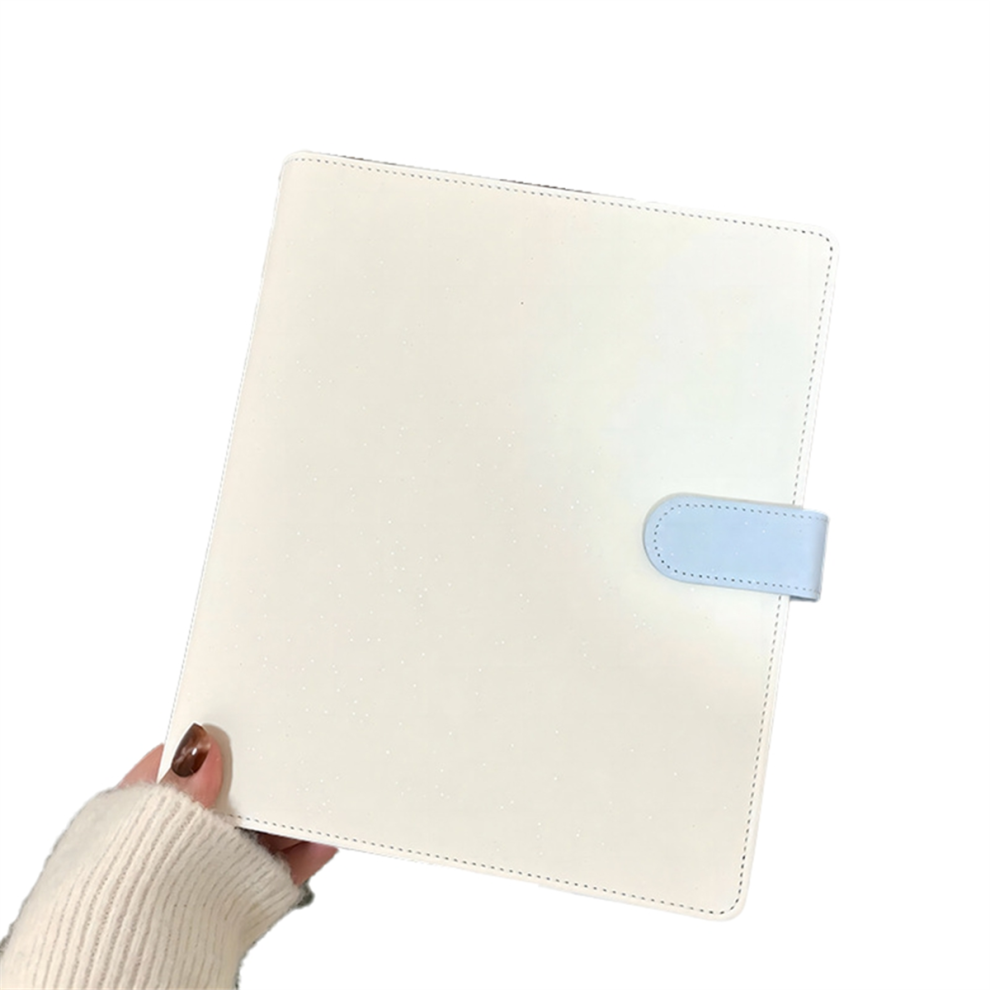 A5 Binder Fotokartenhalter Idol Fotoalbum Karten Aufbewahrung Kawaii Briefpapier Weiß & Blau-image