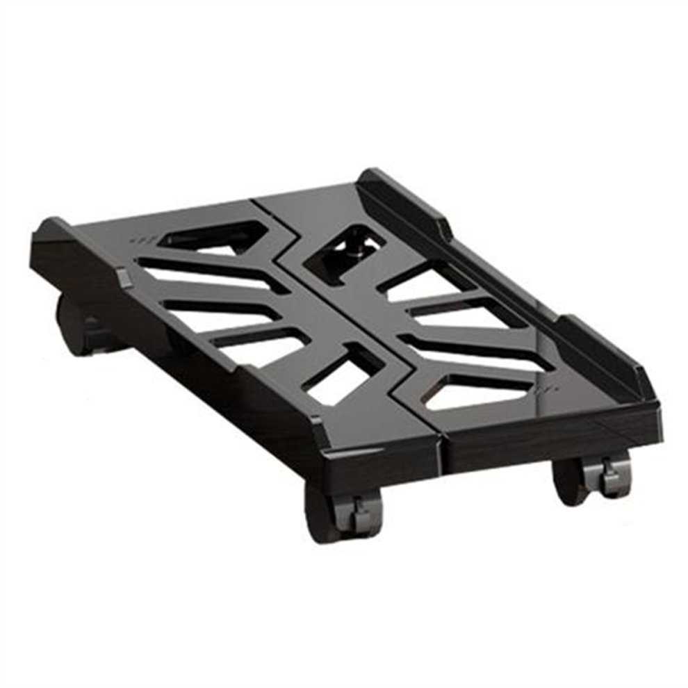 Computer Tower Stand Adjustable Mobile Cpu Holder Pc With Rolling Caster Wheels Riser Black 4852752433737