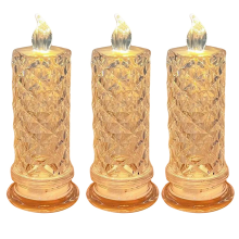 LED Candle Lights, Rose Pattern Projection, Simulated Flameless Family Birthday Wedding Party Decoration