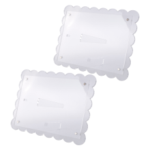 Lot de 2 cadres photo festonnés en acrylique, cadre transparent, cadres 5x7, cadres magnétiques multi-usages