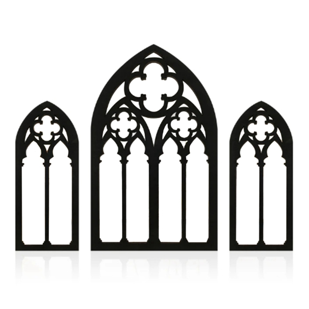 Gothic Spiegel Wand Dekor GewöLbte Spiegel Montiert Goth Zimmer Vintage Kathedrale Fenster FüR-image