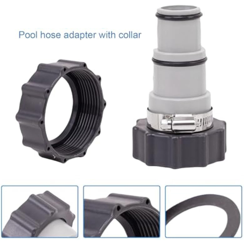 4Pack Pool Hose Adapter,Type A Connector for 1.5/1.25 Inch Vacuum Adapters, Threaded Connection 2